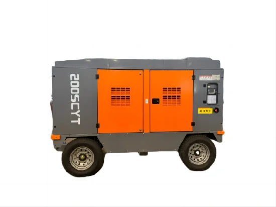 Diesel Engine Driven 240psi 29m3 Two Stage Mobile Screw Air Compressor for Water Well Drilling Rig
